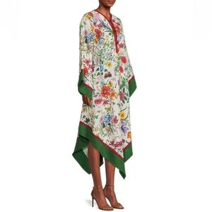 Gucci caftan linen floral